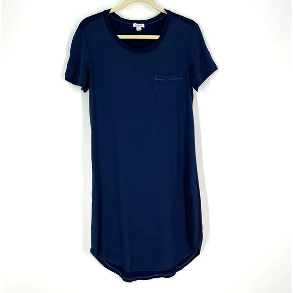 Splendid Blue Shirt Dress Women's Size Small Short Sleeves - Picture 9 of 9